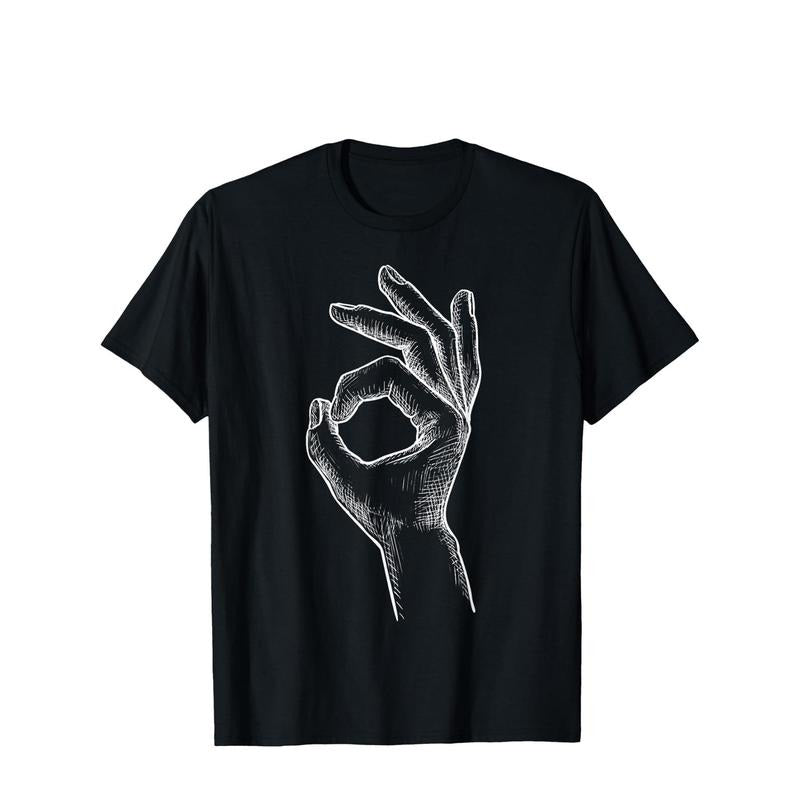 You Looked haha Made You Look Circle Finger Game T-Shirt Selected pure cotton interesting design DIY short sleeve t-shirt...