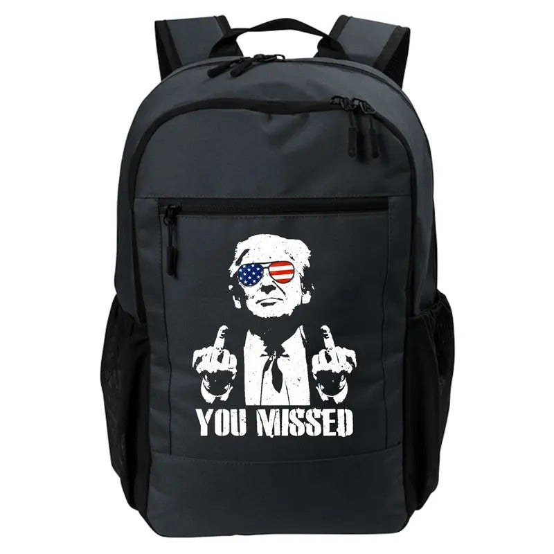 You Missed Finger Trump 2024 Take America Back Pennsylvania Rally Daily Commute Backpack T-Shirts, Hoodie, Sweatshirt