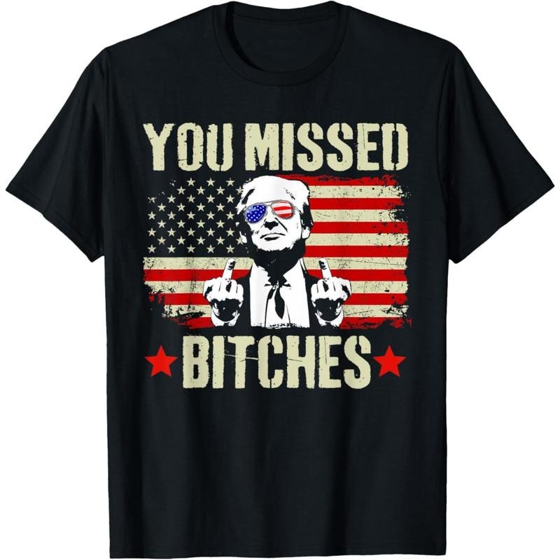 You Missed Shirt, You Missed Trump 2024 TShirt You Missed T-Shirt .made in usa