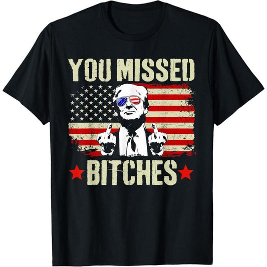 You Missed Shirt, You Missed Trump 2024 TShirt You Missed T-Shirt .made in usa