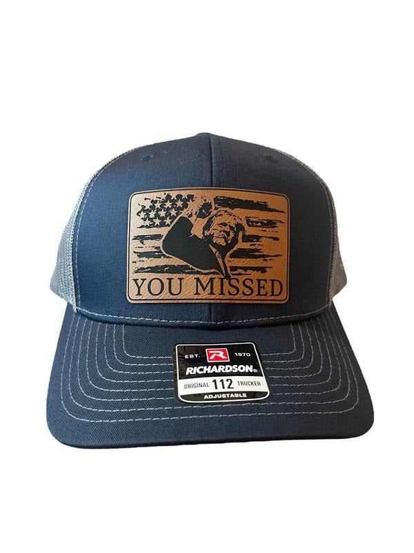 You Missed Trump Hat With Patch, Richardson 112, Navy, Grey Snapback Adjustable Trucker Hat, Structured 6 Panel Baseball...