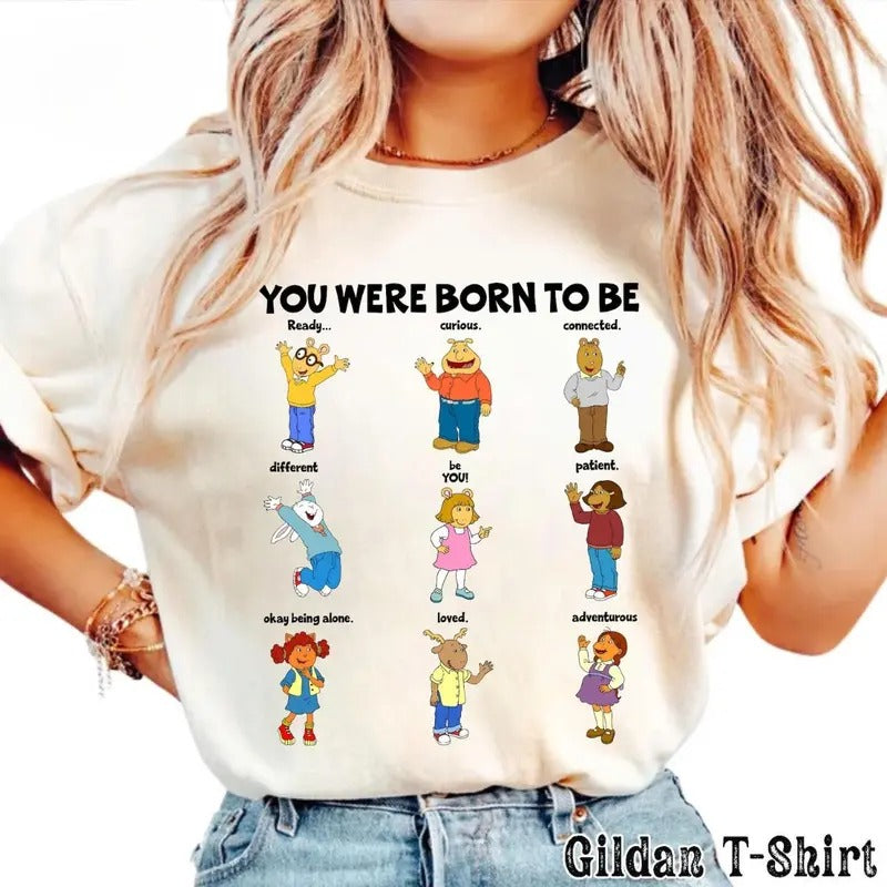 You Were Born To Be Arthur TV Show Shirt, Arthur and Friends Shirt, PBS Kids Shirt, 90s Nostalgia Shirt, Graphic...