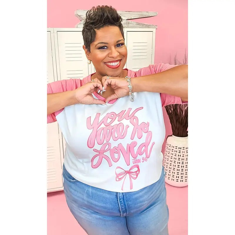 You are So Loved Adult Graphic V-Neck T-Shirts, Hoodie, Sweatshirt | DripVista.com