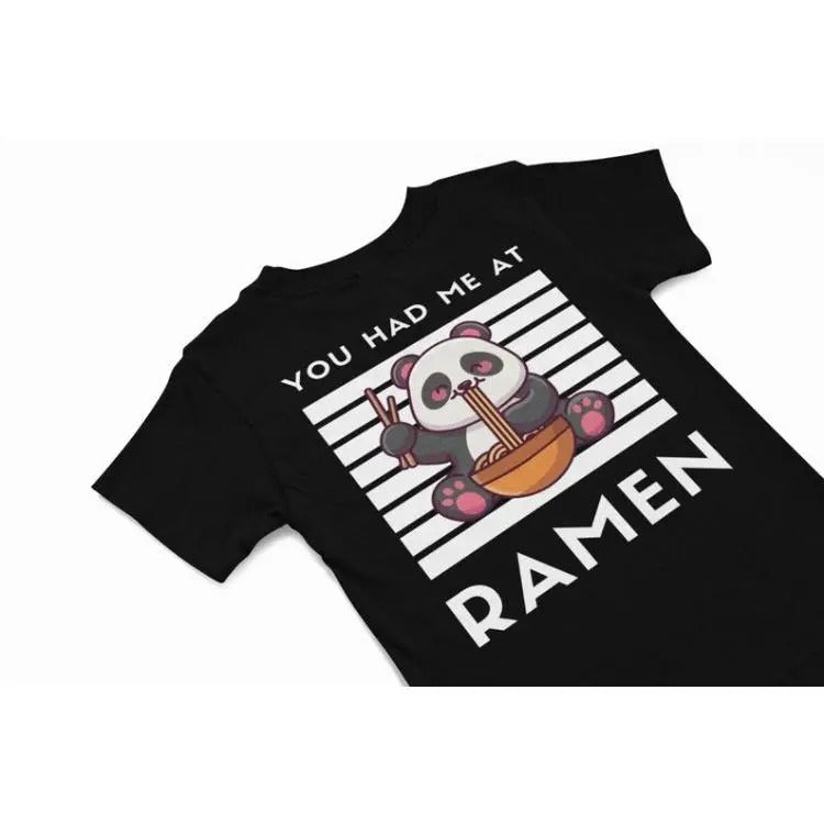 You had me at Ramen, Giant Panda Bear T-Shirt, Cute Panda Tee, Japanese vacation T shirt gift, quirky food humour t...