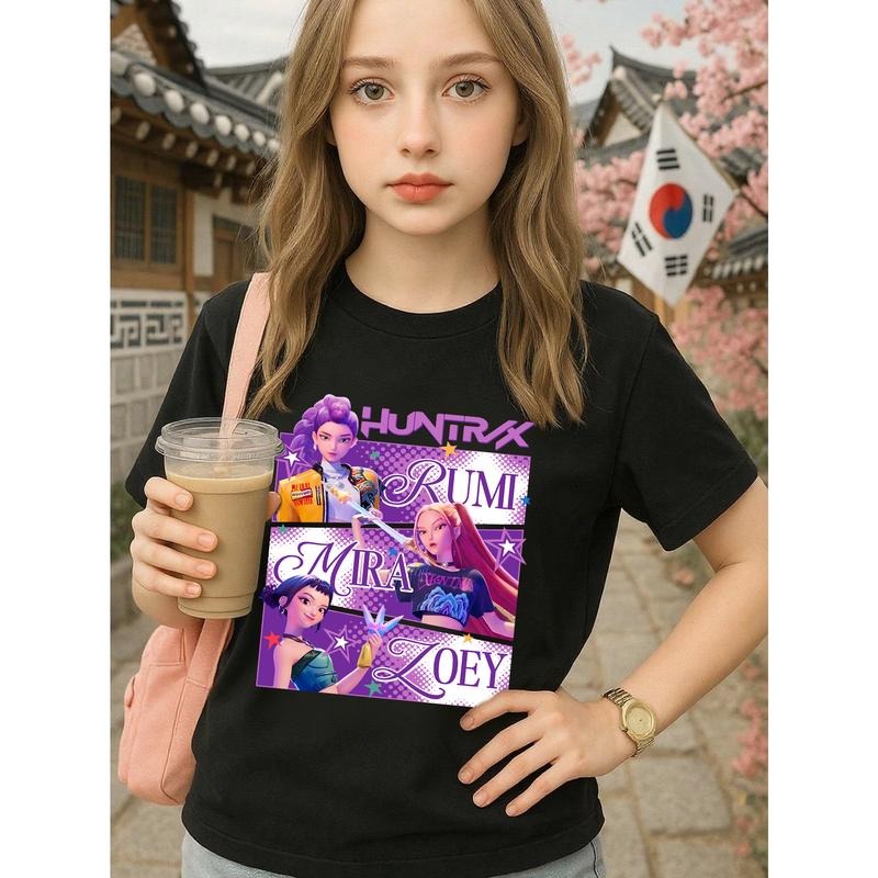Young Girl'WB shield Boy'WB shield Women Gunpla brand Men KPOP Breathing styles Hunters Graphic T-Shirt Anime Tees Movie...
