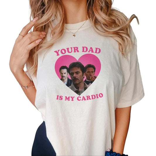 Your Dad Is My Cardio Daddy Swan T Shirt, Billy Burke Fan Made Tee, Team Charlie Tee, Charlie Swan Y2k Tee, Movie Fans Gifts, Unisex T-Shirt, Gifts For Men Women, Short Sleeve Tee Shirt
