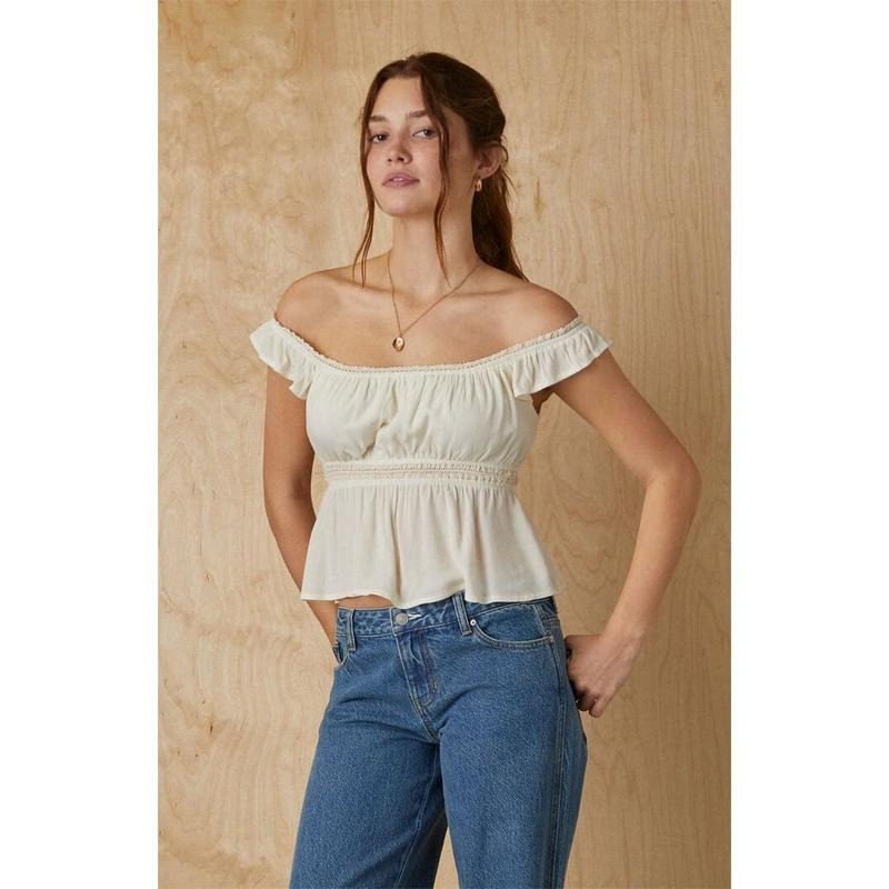 Your Favorite Women's Embroidered Off-The-Shoulder Top T-Shirts, Hoodie, Sweatshirt | DripVista.com