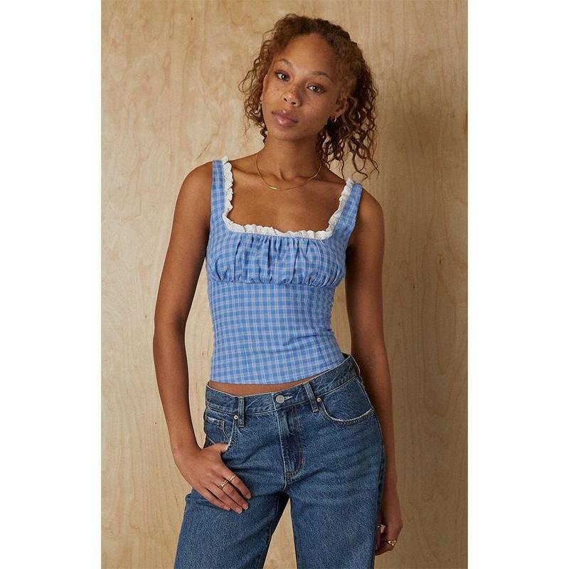 Your Favorite Women's Plaid Corset Tank Top T-Shirts, Hoodie, Sweatshirt | DripVista.com