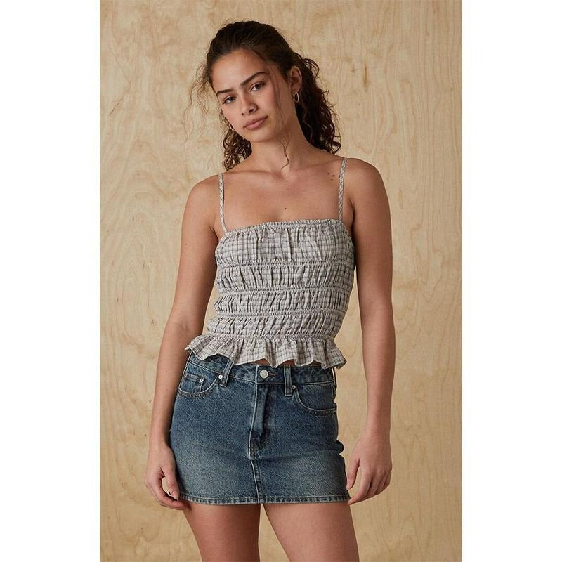 Your Favorite Women's Plaid Ruched Tank Top T-Shirts, Hoodie, Sweatshirt | DripVista.com