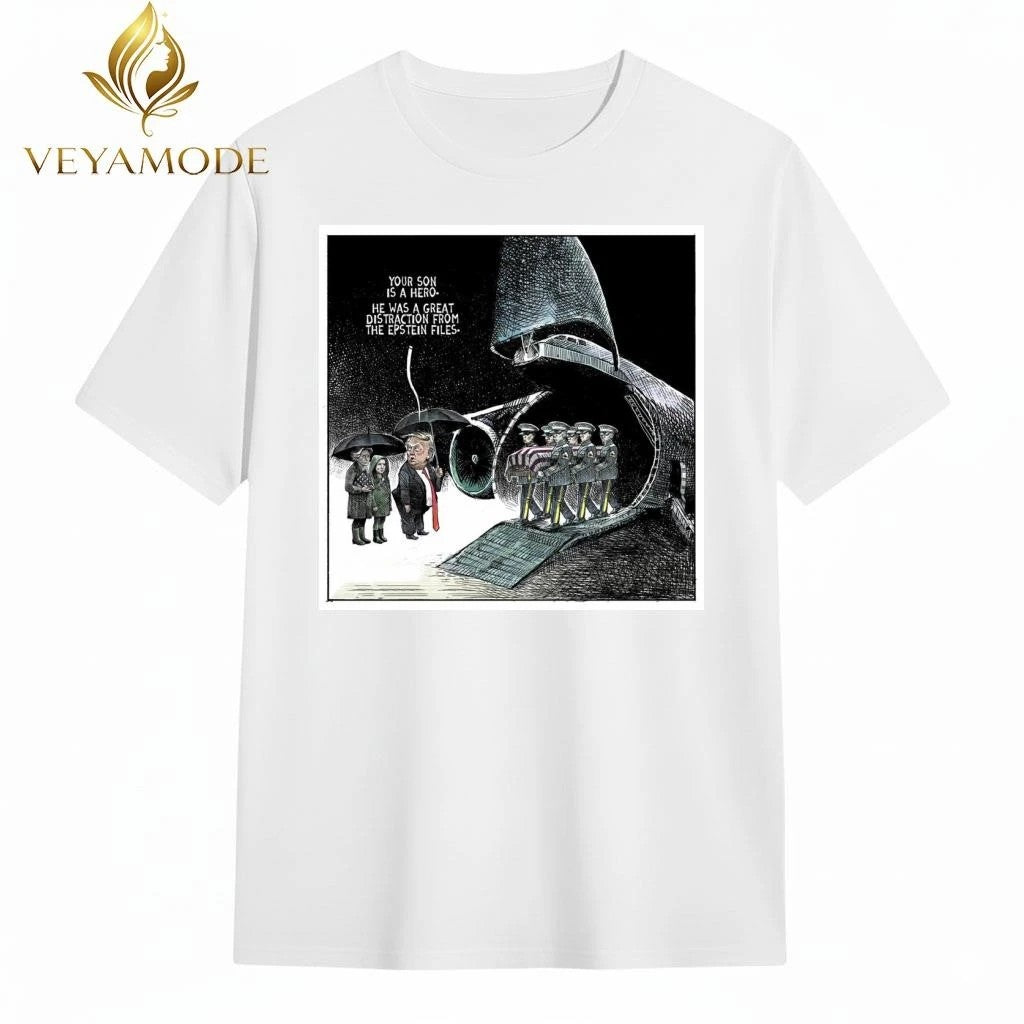 Your son is a hero He was a great distraction from the Epstein files Trump tee