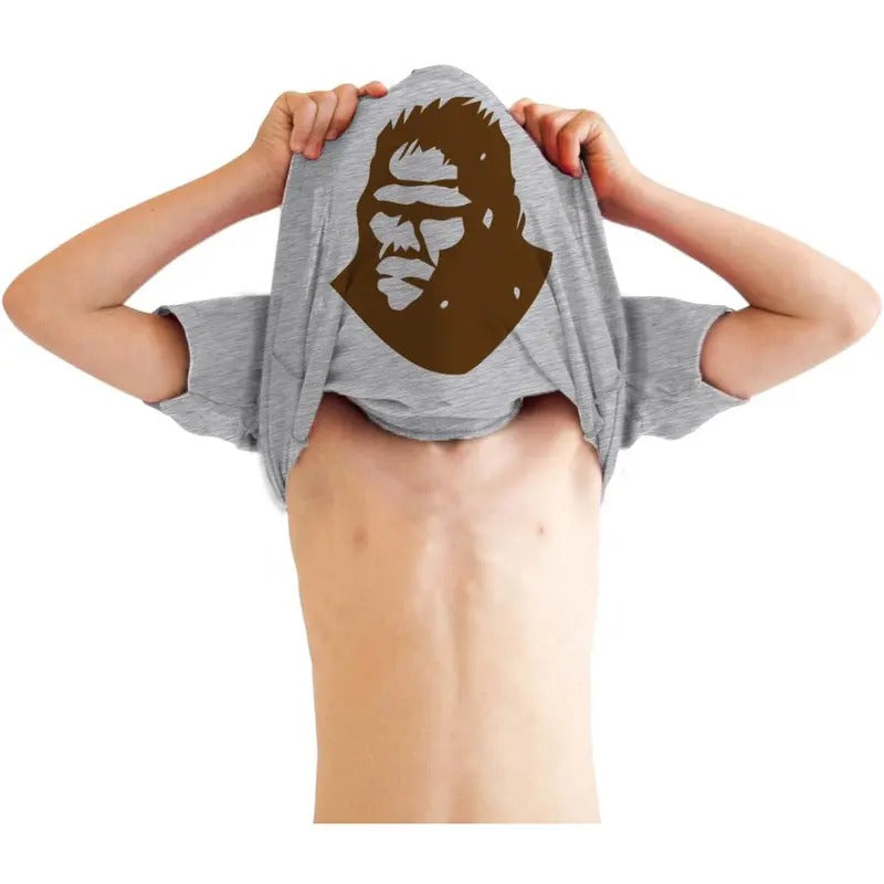 Youth Ask Me About Squatch T Shirt Funny Sarcastic Bigfoot Flip Tee for Kids Funny T Shirts Sarcastic Tops for Kids Funny Flip Short Sleeve Novelty Tees for Kids Light Grey