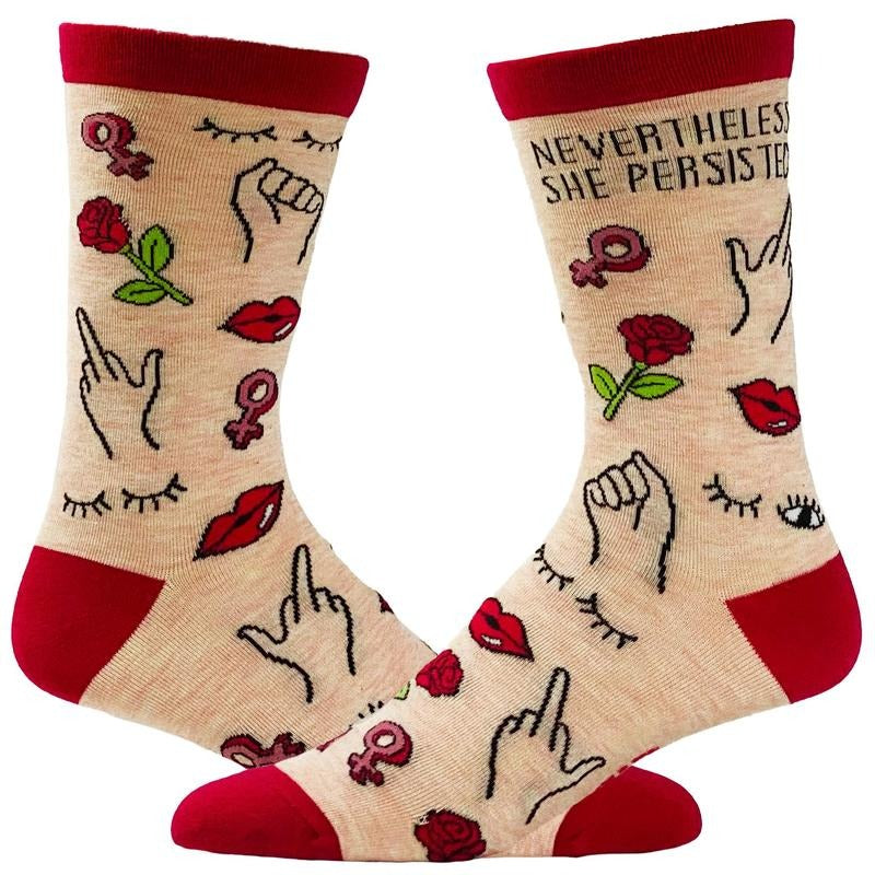Youth Nevertheless She Persisted Socks Cool Girl Power Fun Colorful Novelty Funky Funny Graphic Socks Comfortable Fitted...