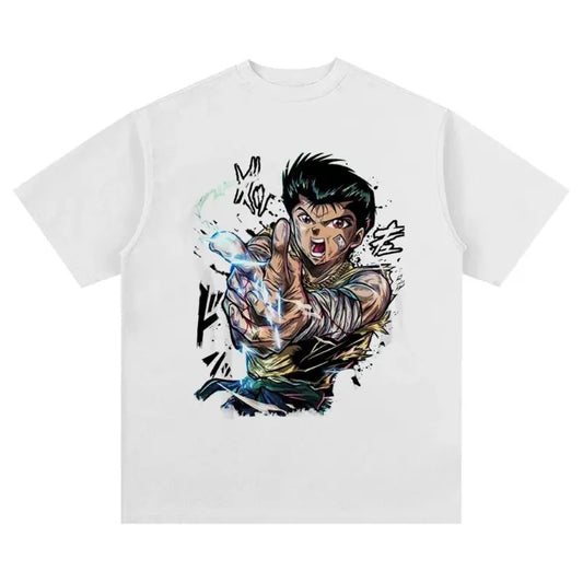 Yu Yu Hakusho Vintage Washed Shirt Menswear Top Underwear Streetwear