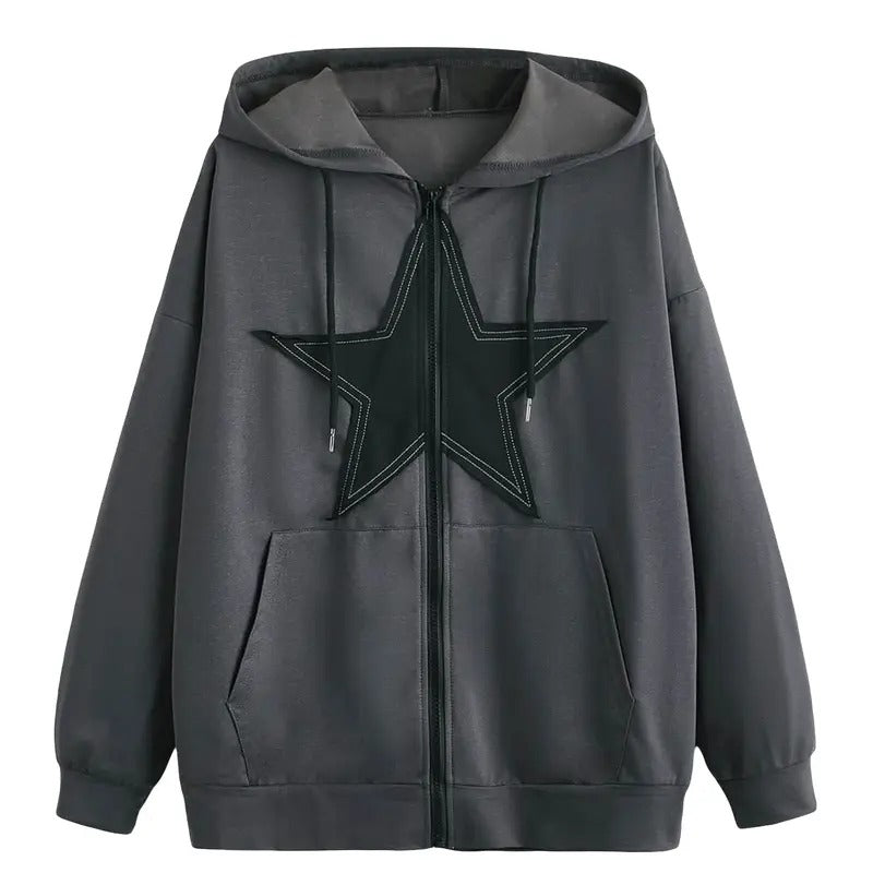 Zip Front Drawstring Hoodie Pullover Long Sleeve Casual Sweatshirt Topstyle{n002}2 T-Shirts | DripVista.com