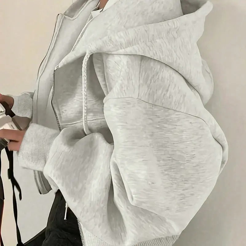 Zip Up Hoodie Long Sleeve Drawstring Hooded Sweatshirt Trendy Zipped Hoodies with Pocket T-Shirts | DripVista.com