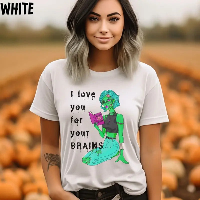 Zombie Valentines Day Horror Shirt Valloween Spooky Zombie Girl Tshirt Gothic Horror Valentine Shirt Creepy Zombie Apocalypse Swoosh Heart Shirt