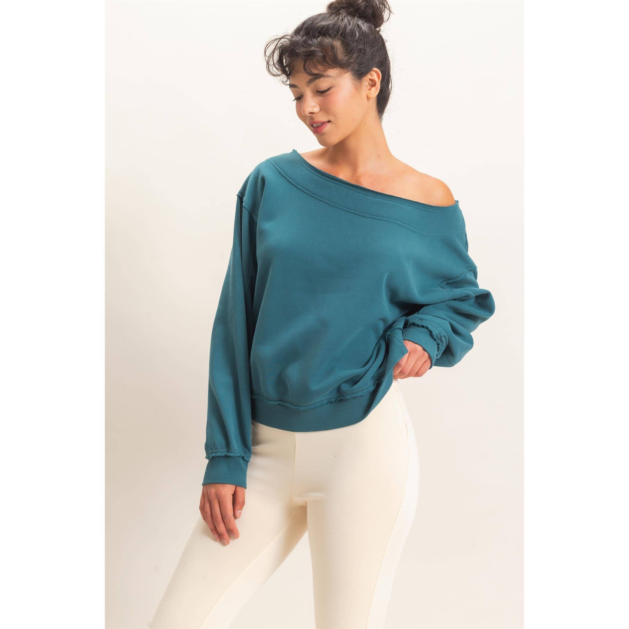 Off Shoulder Sweatshirt