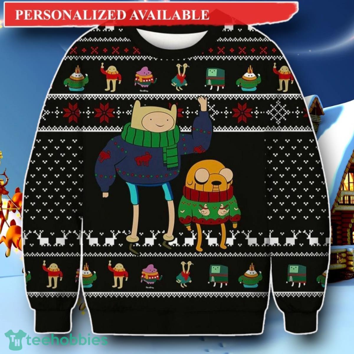 Adventure Time Ugly Christmas Ugly Sweater Special Gift Christmas Unisex Woolen Sweater