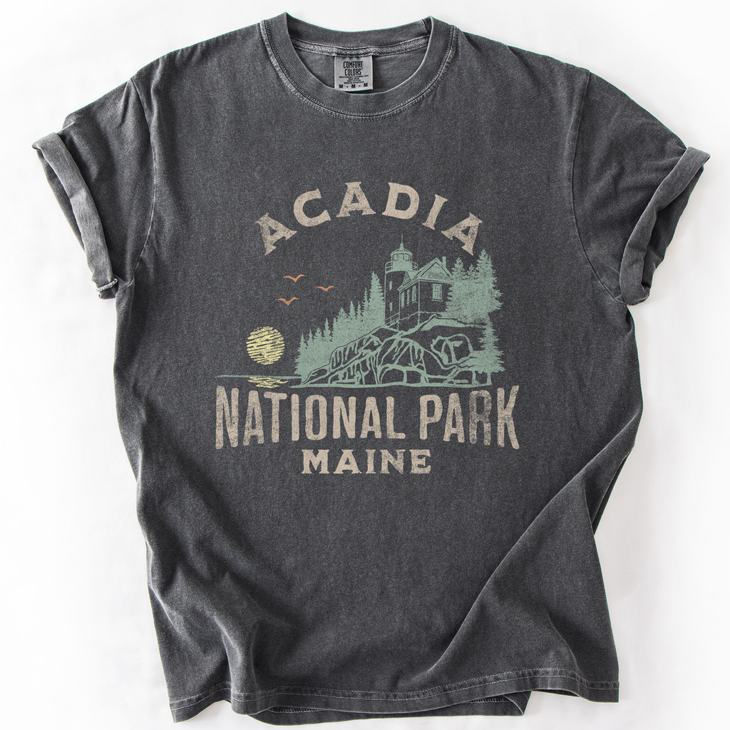 Acadia National Park, Maine Outdoors, Camping Hiking T-Shirt