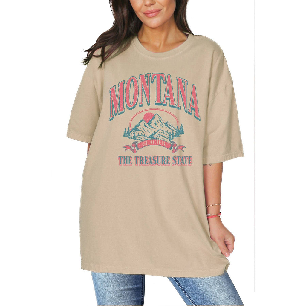 Montana Treasure State Glacier - Oversized Unisex T