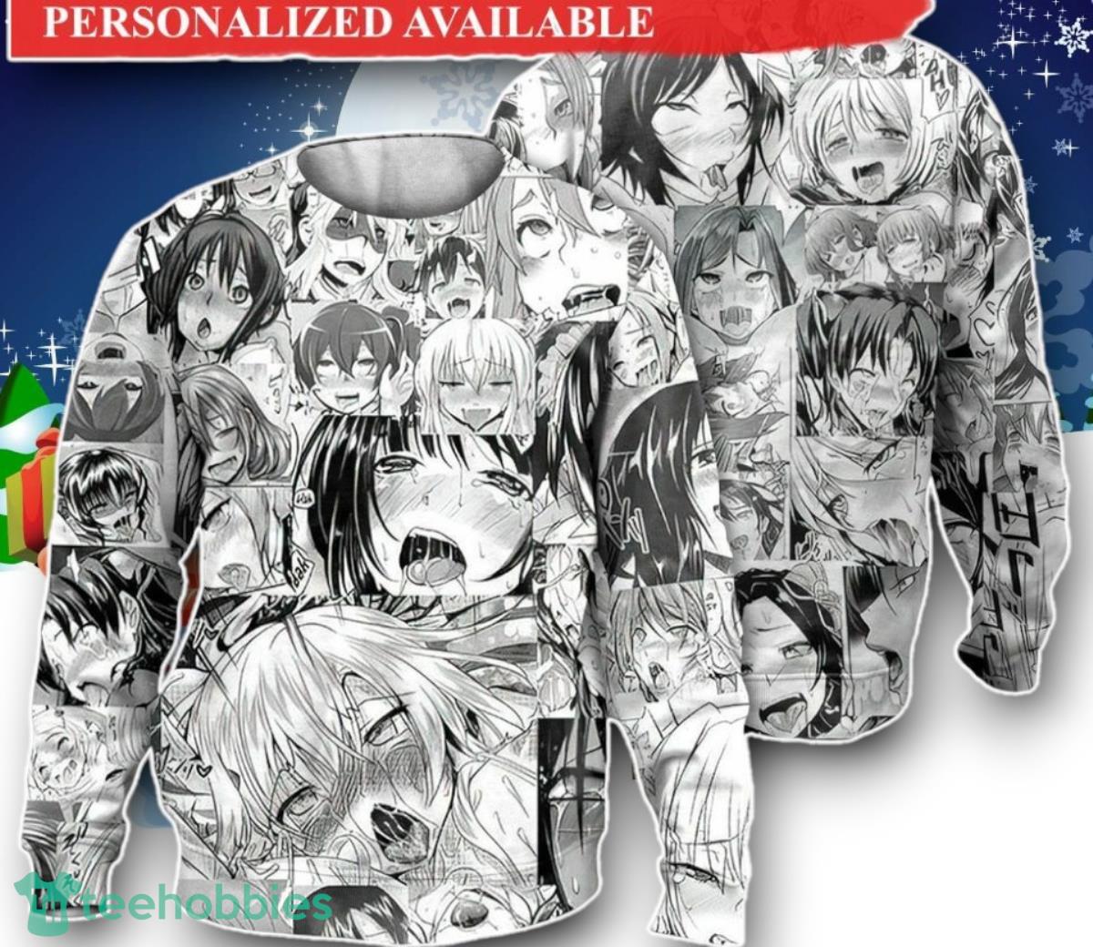 Ahegao Match Sweatshirt Ugly Christmas Sweater Unique Gift