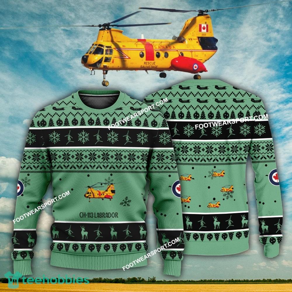 Aircraft Design CH-113 Labrador CH113 Ugly Christmas 3D Sweater Gift Veteran