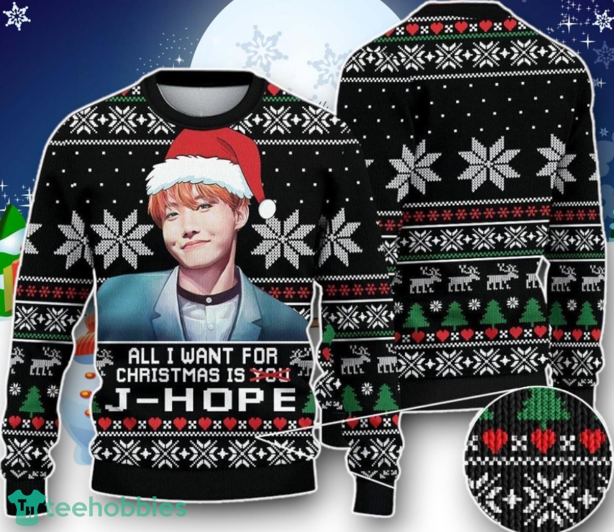 All I Want For Christmas Is J-Hope Ugly Christmas Sweater Unique Gift