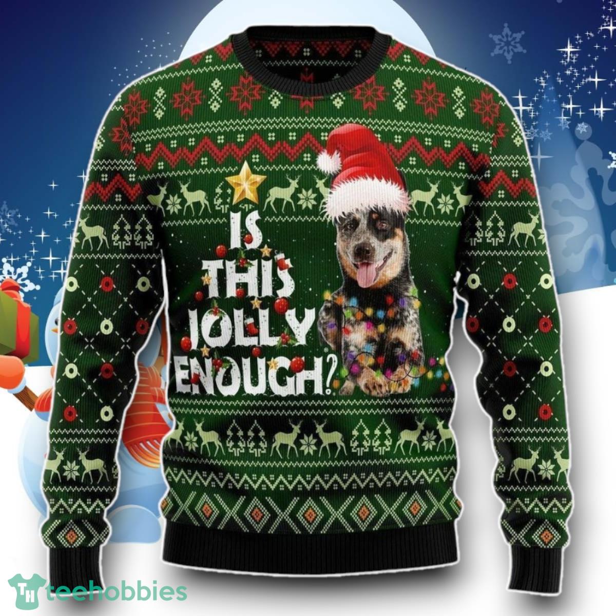 Australian Cattle Dog Jolly 3D Sweaters Ugly Christmas Unique Gift