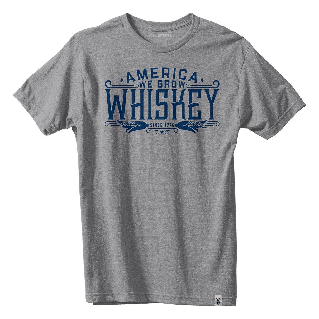 America We Grow Whiskey Tee - Gray