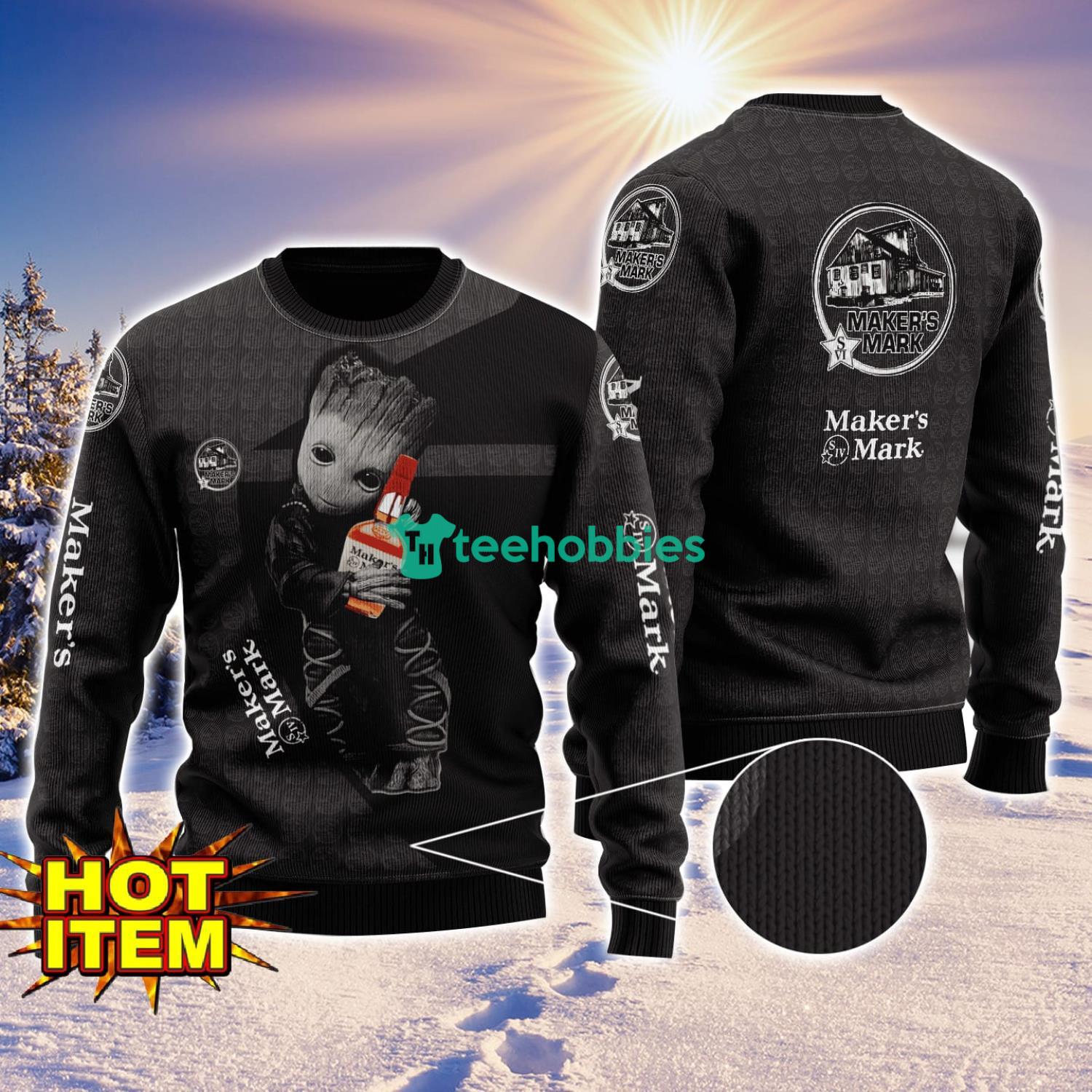 Baby Groot Hug Maker’s Mark Ugly Christmas 3D Sweater All Over Print