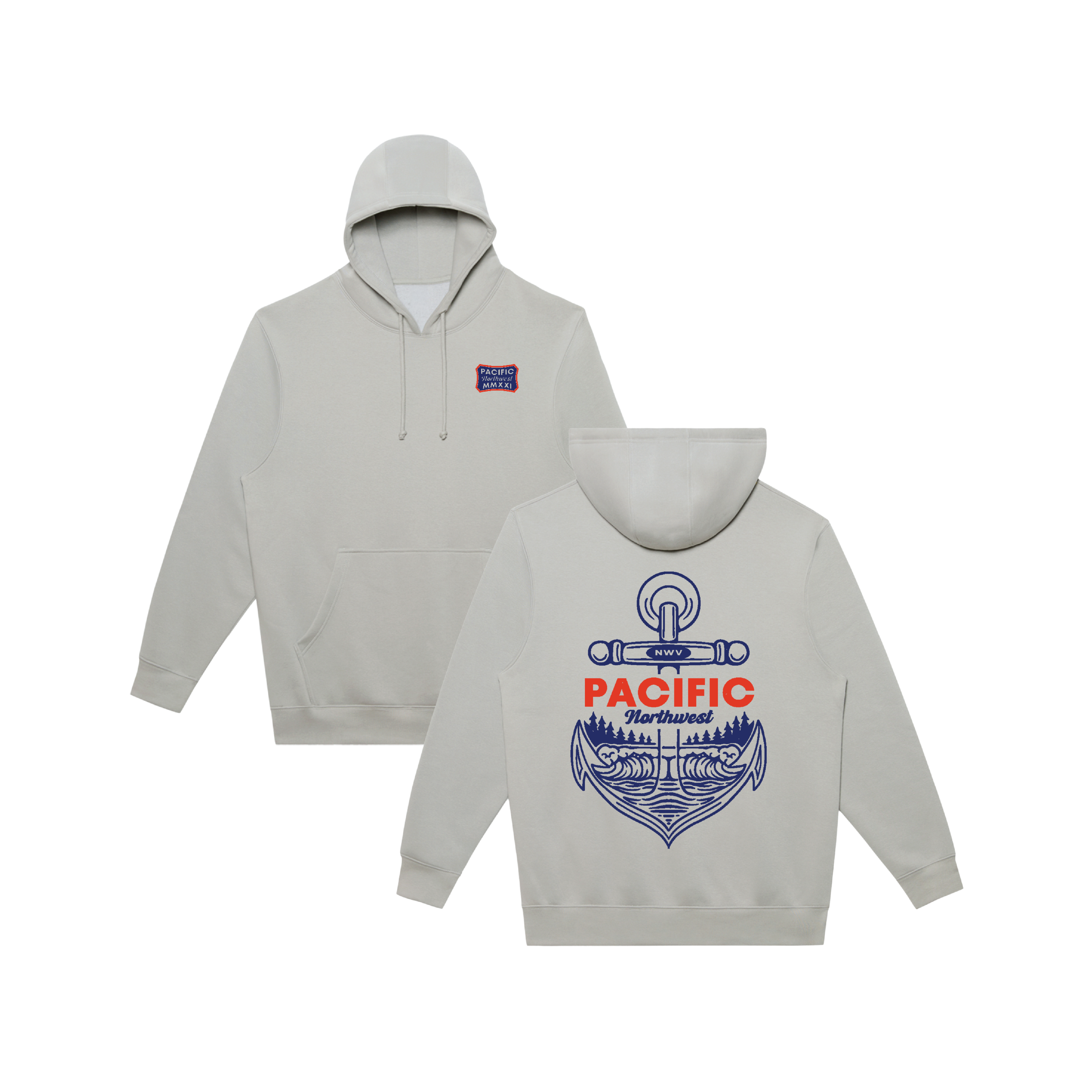 Anchor Hoodie Grey
