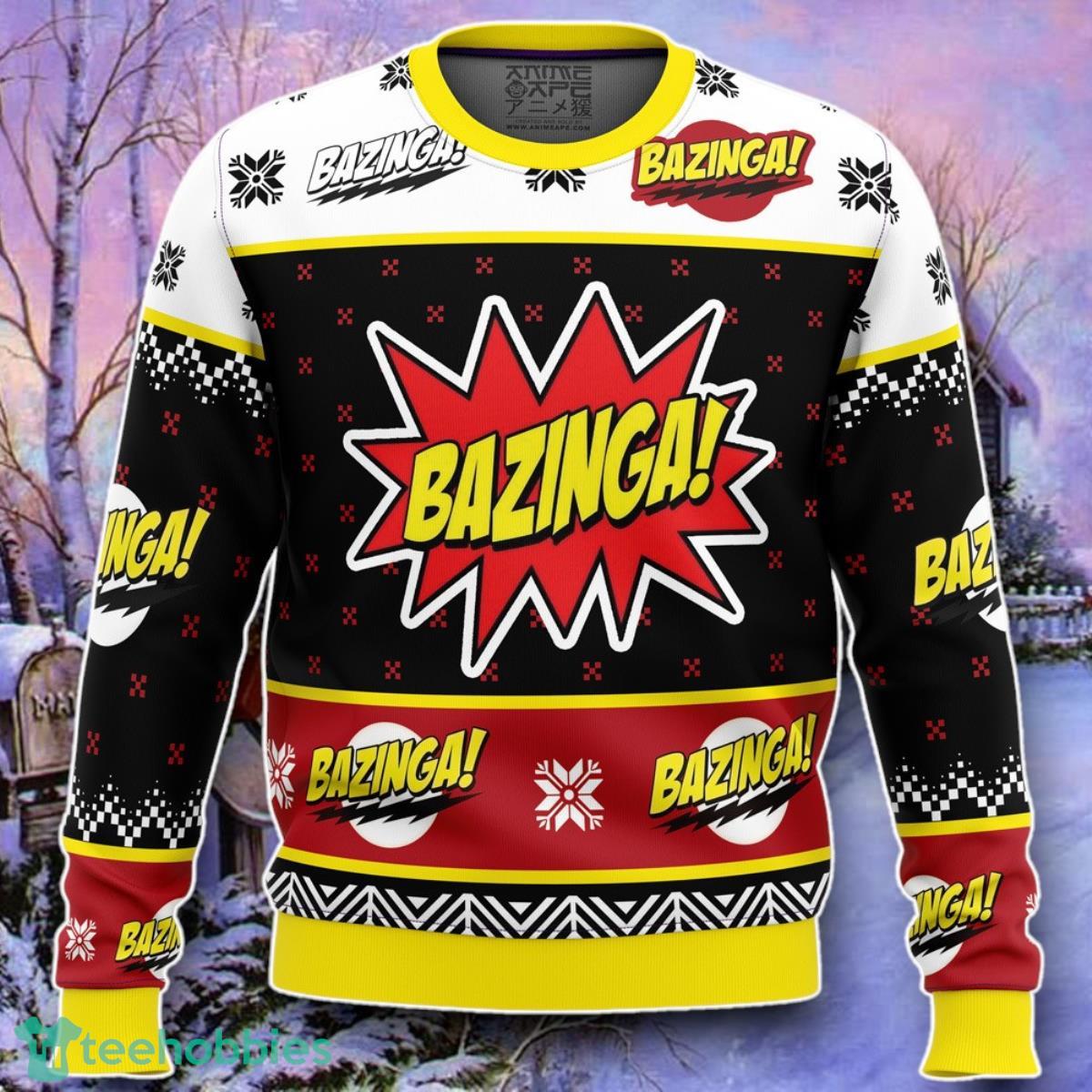 Bazinga The Big Bang Theory Ugly Christmas 3D Sweater Style Gift