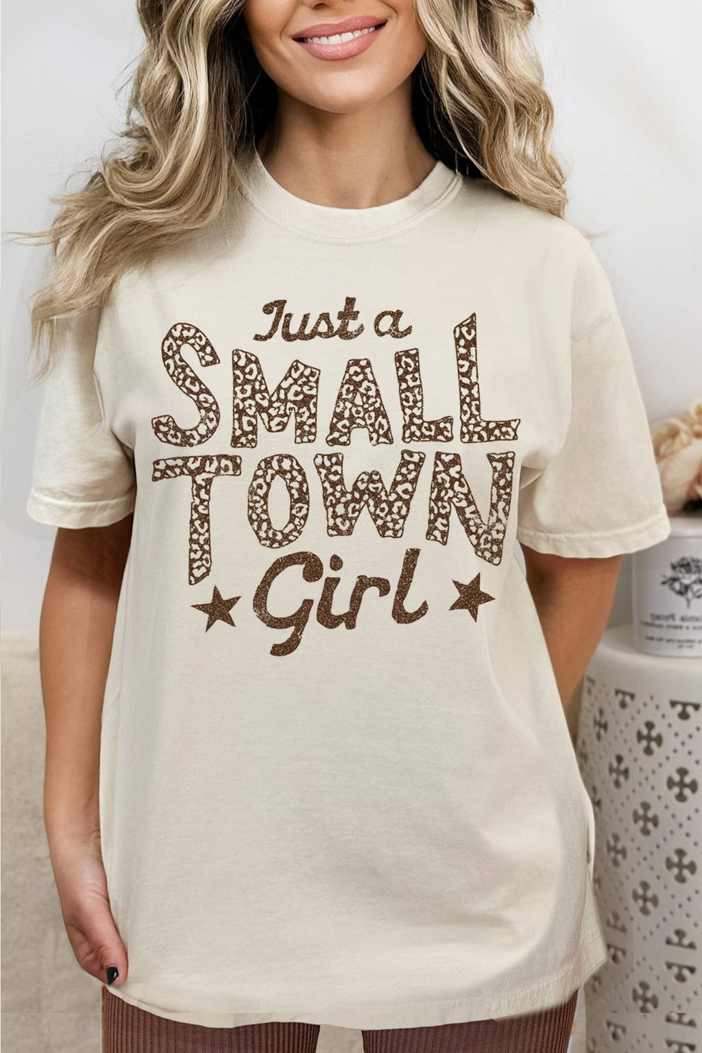 Small Town Girl Graphic Print Women Top