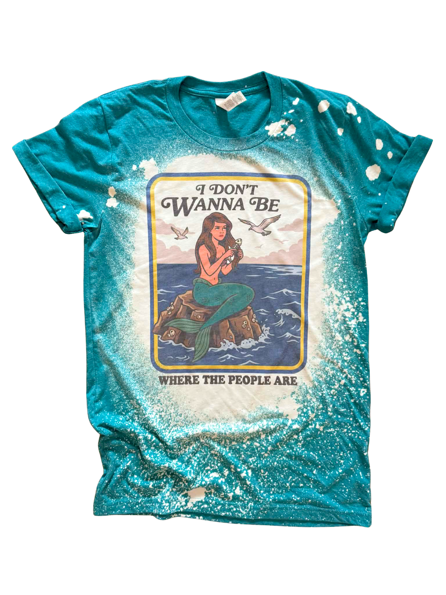 I Don't Wanna Be Where the People Are Bleached Tee