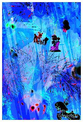 Blue Holiday Print
