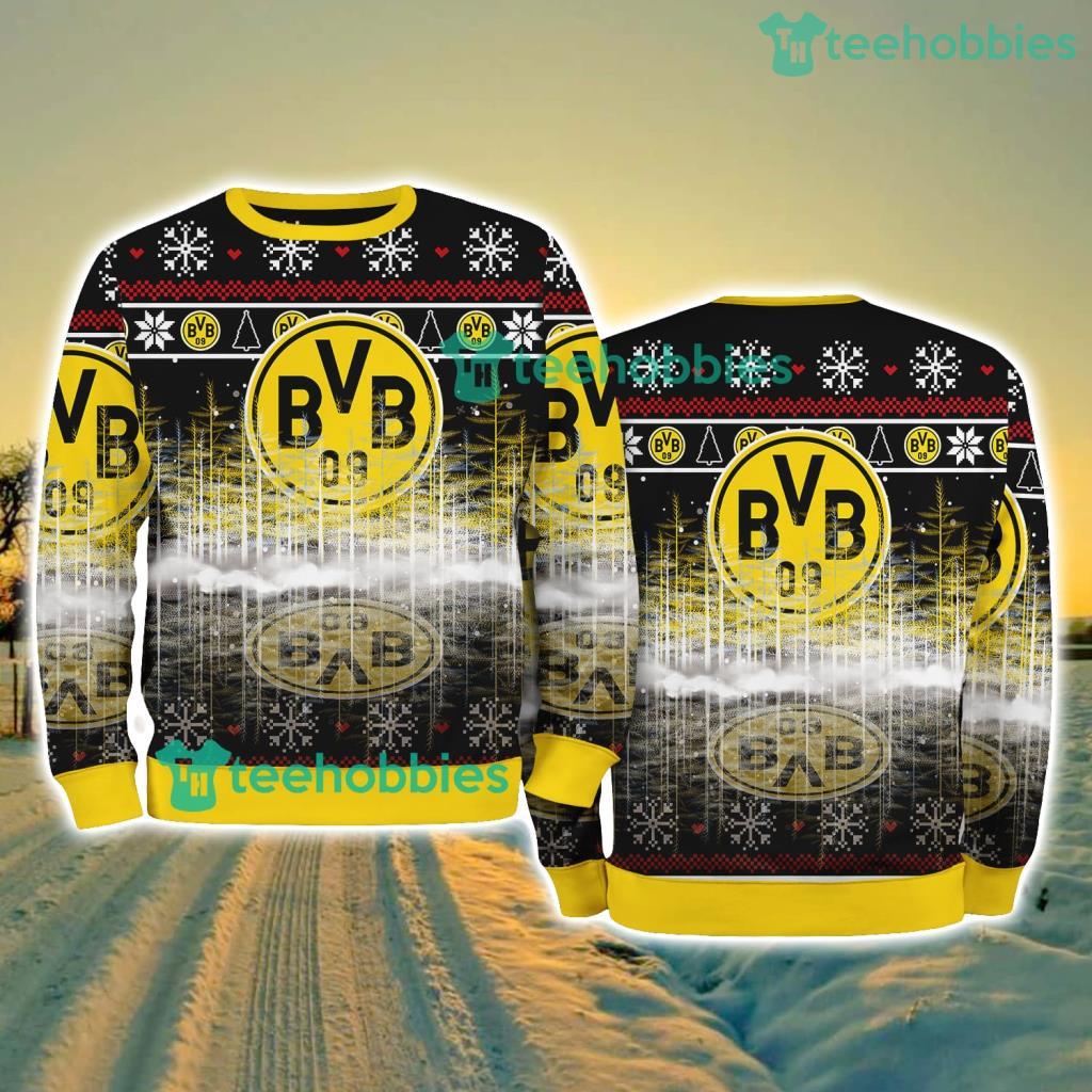 Borussia Dortmund Pine Christmas Ugly Sweater New Style Best Gift For Fans