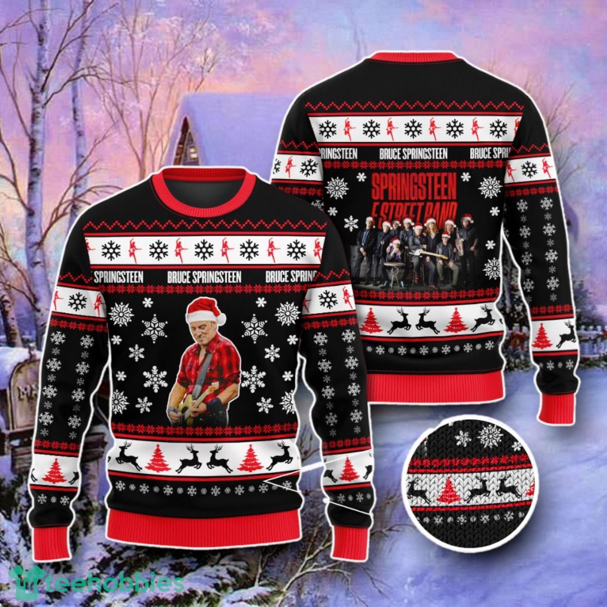 Bruce Springsteen E Street Band Christmas Ugly 3D Sweater Style Gift
