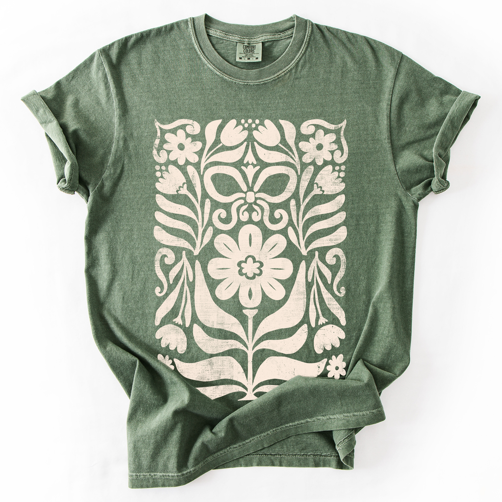 Vintage Folk Flower Pattern, Vintage Boho, Nature T-Shirt