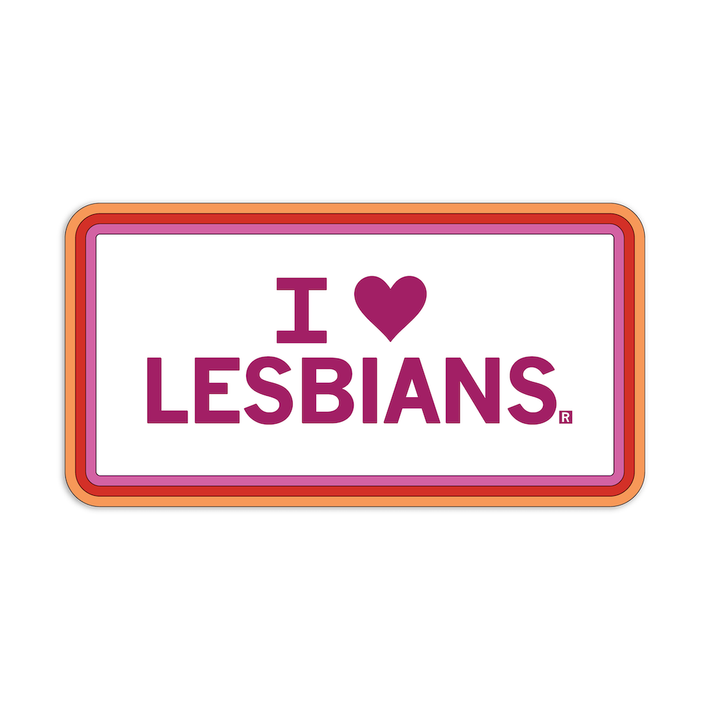 I Heart Lesbians Die-Cut Sticker