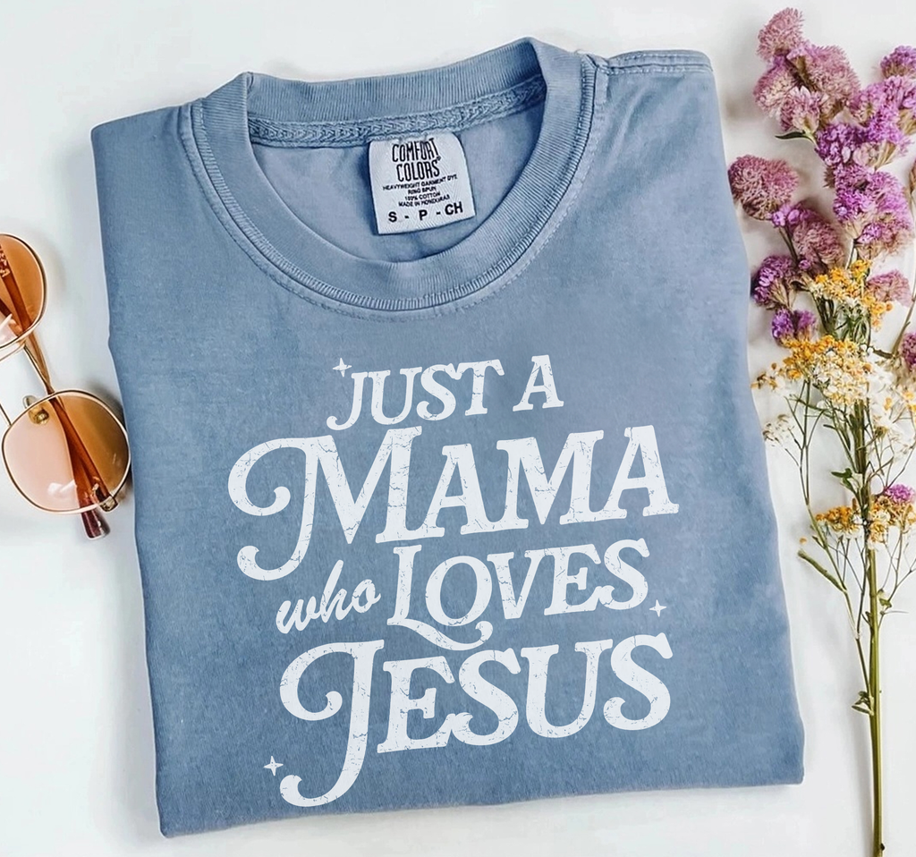 Mama Loves Jesus Shirt, Faith Tee, Comfort Colors®