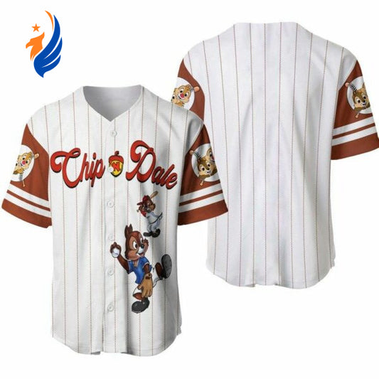Disney Chip and Dale Mickey and Friends Baseball Jersey - Perfect Gift for Jersey Lovers - Bafud