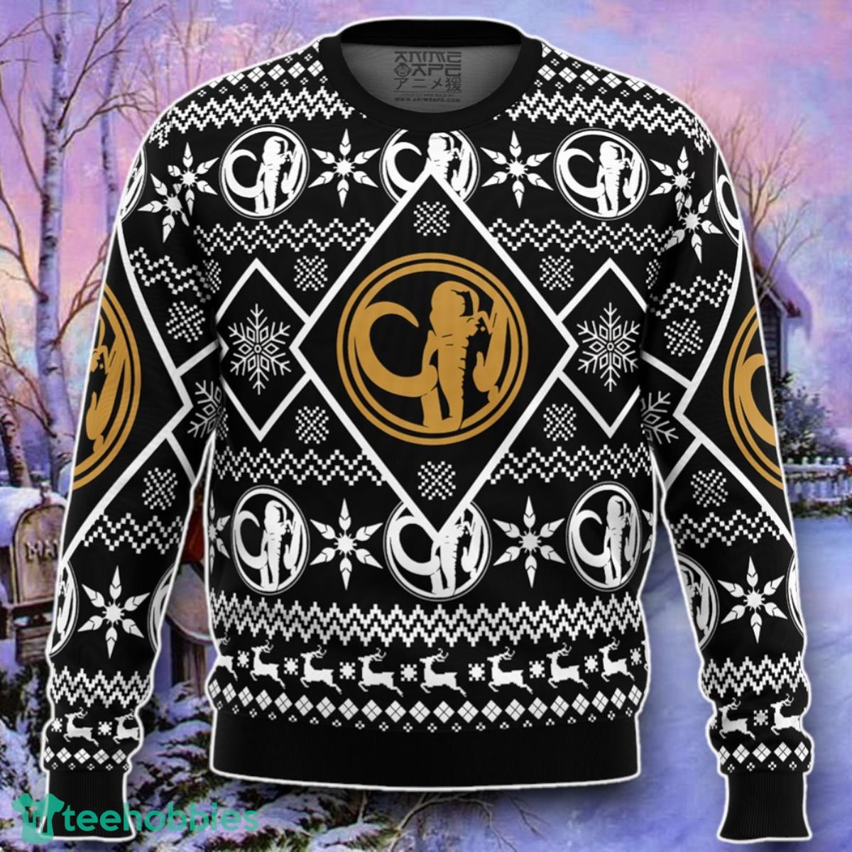 Christmas Black Ranger Power Rangers Ugly Christmas 3D Sweater Style Gift