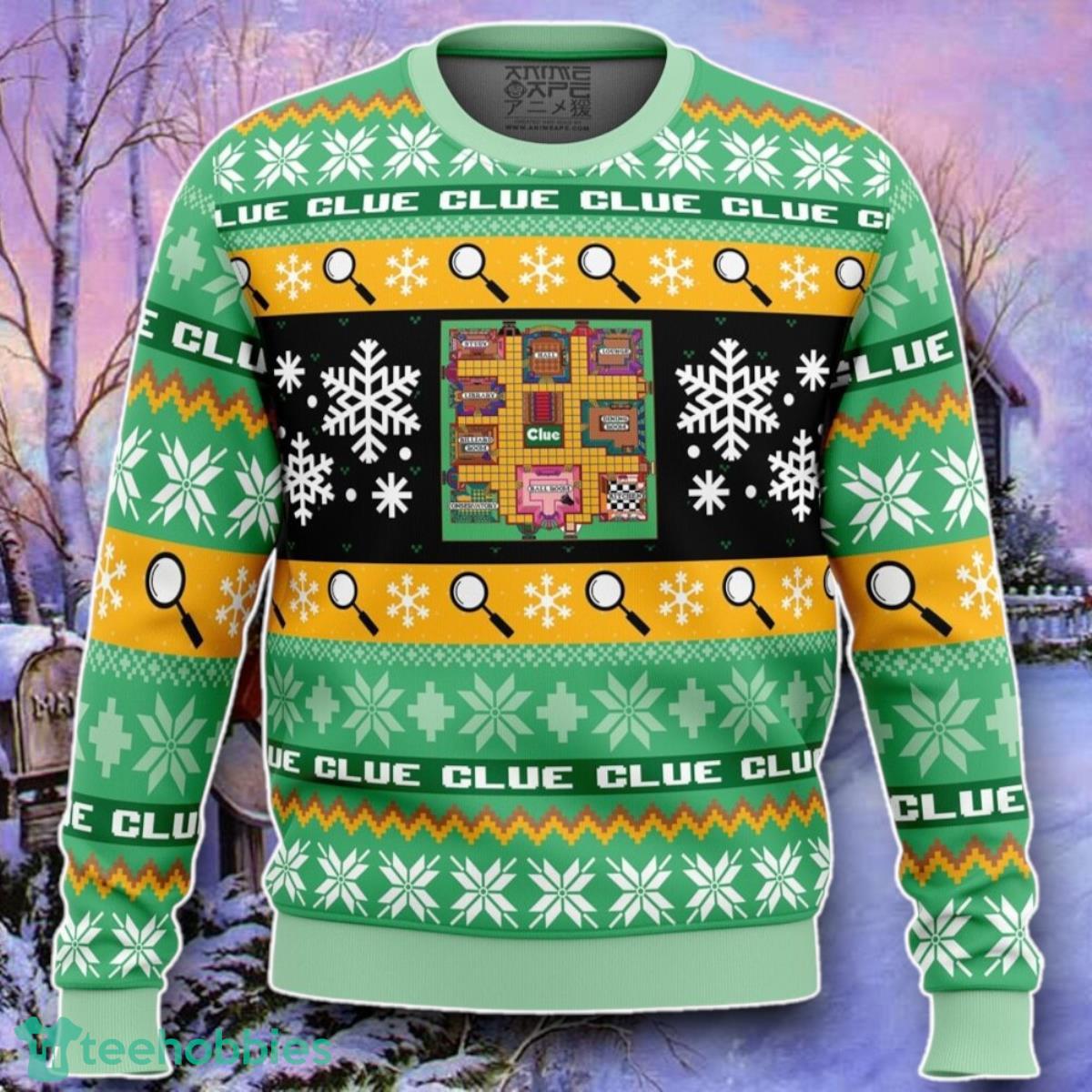 Christmas Clue Board Games Ugly Christmas 3D Sweater Style Gift