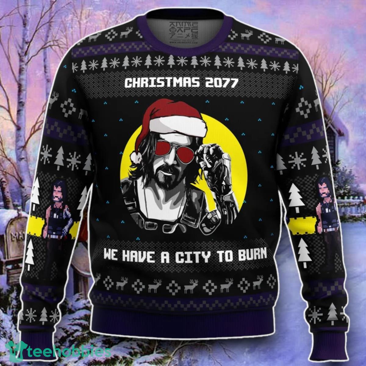 Christmas Cyberpunk 2077 Ugly Christmas 3D Sweater Style Gift