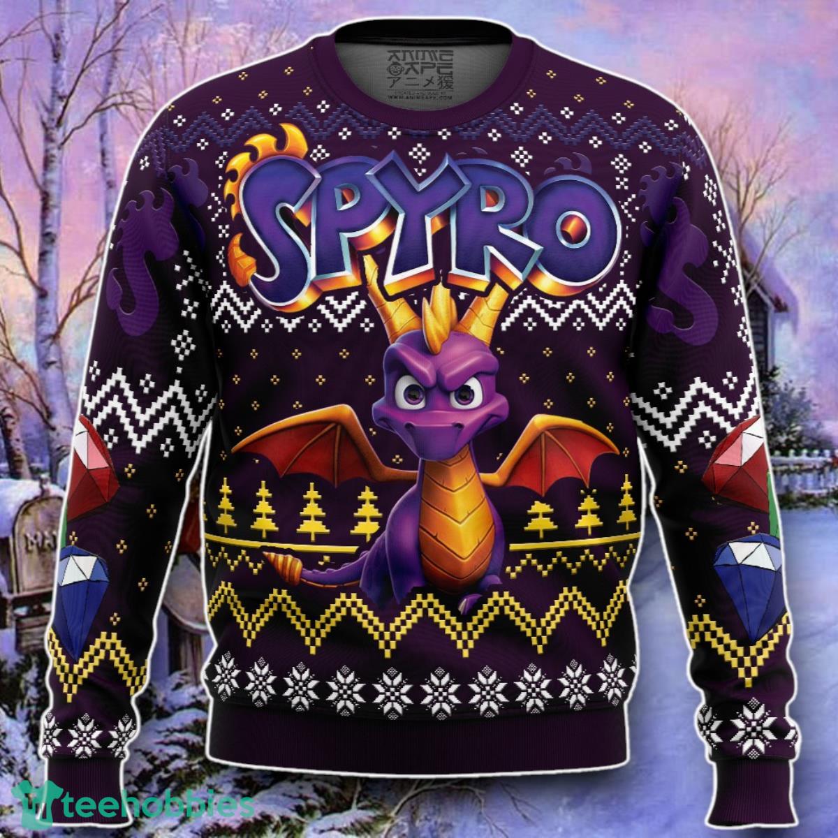 Christmas Dragon Spyro Ugly Christmas 3D Sweater Style Gift
