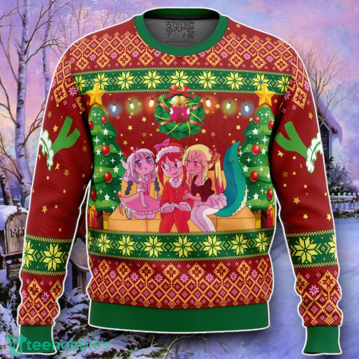 Christmas Family Miss Kobayashi’s Dragon Maid Ugly Christmas 3D Sweater Style Gift