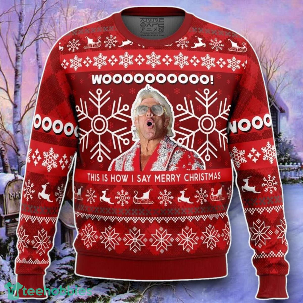 Christmas Flair Pro Wrestling Ugly Christmas 3D Sweater Style Gift