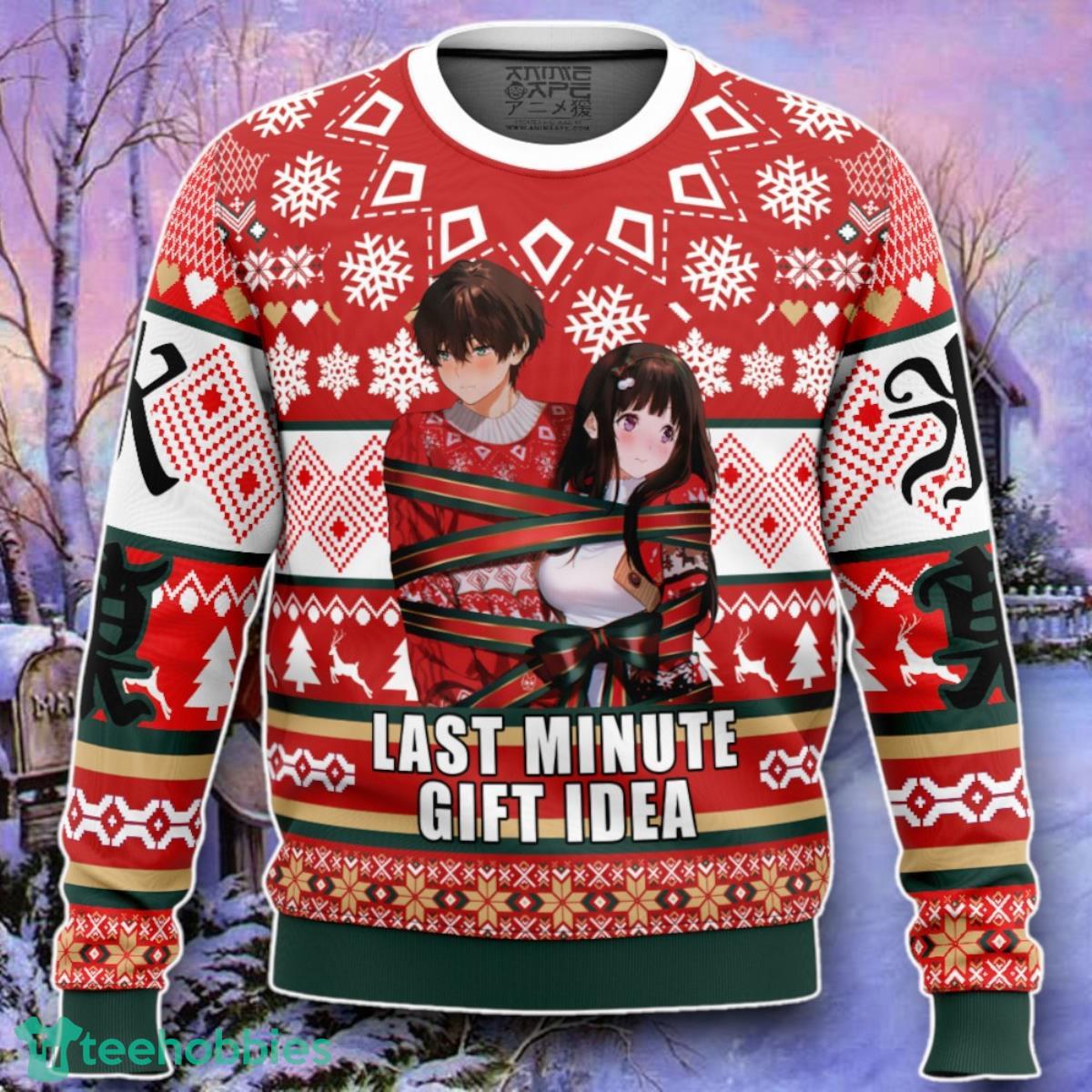 Christmas Gift Couple Hyouka Ugly Christmas 3D Sweater Style Gift