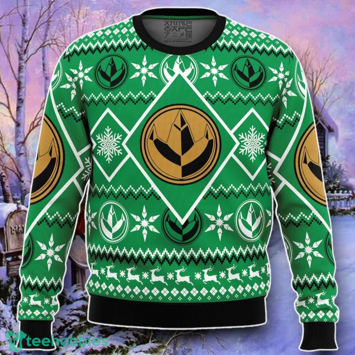Christmas Green Ranger Power Rangers Ugly Christmas 3D Sweater Style Gift