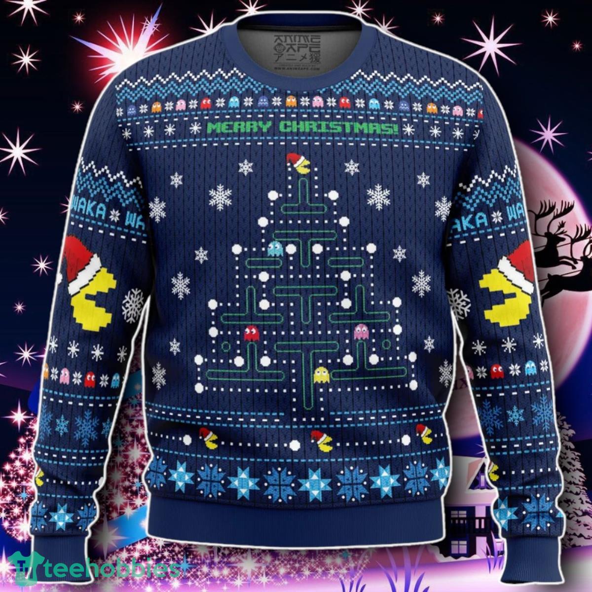 Christmas Tree Pac-Man Christmas Sweater Gift For Men And Women